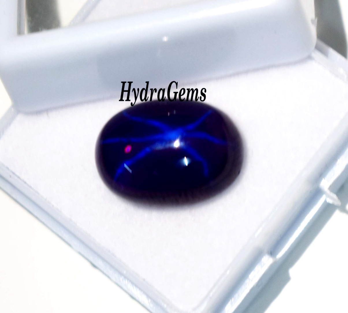 Natural 9Ct Blue Star Sapphire Cabochon 6 Rays Deep Royal Purplish Blue Gemstone