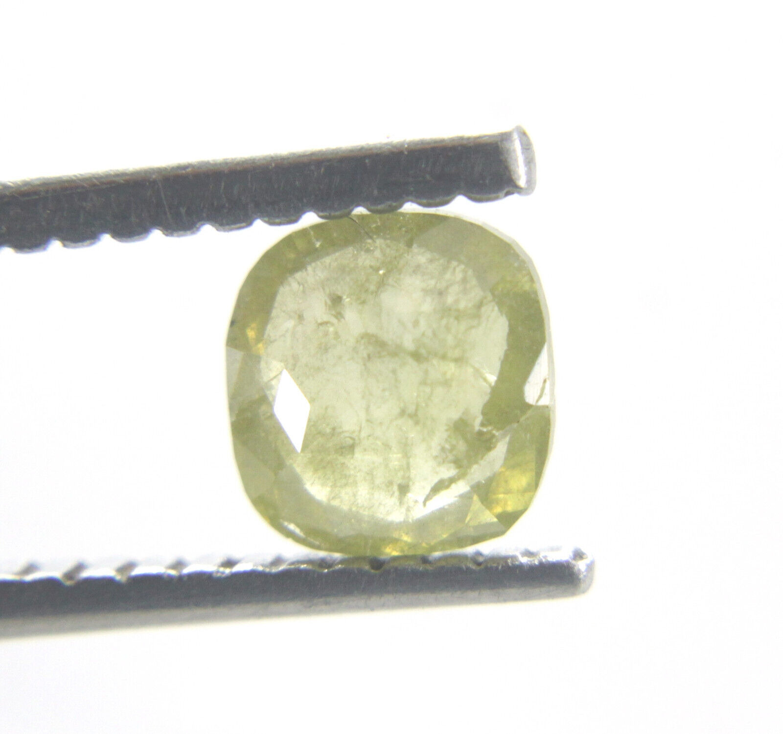 0.53Cts Rose Cut Diamond Natural Cushion Shape Fancy Yellow 5.43×5.14×1.95 MM