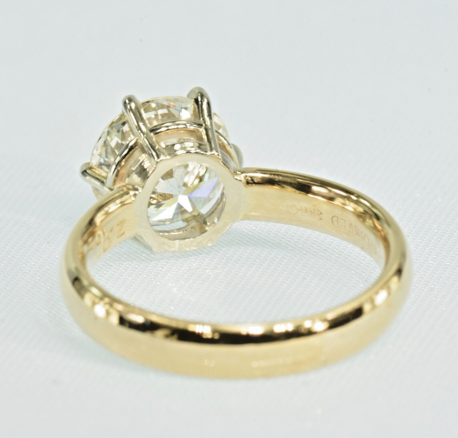 GIA Certified 2.96 Ct. Natural Diamond Vintage 6 prong Solitaire 14k Gold Ring