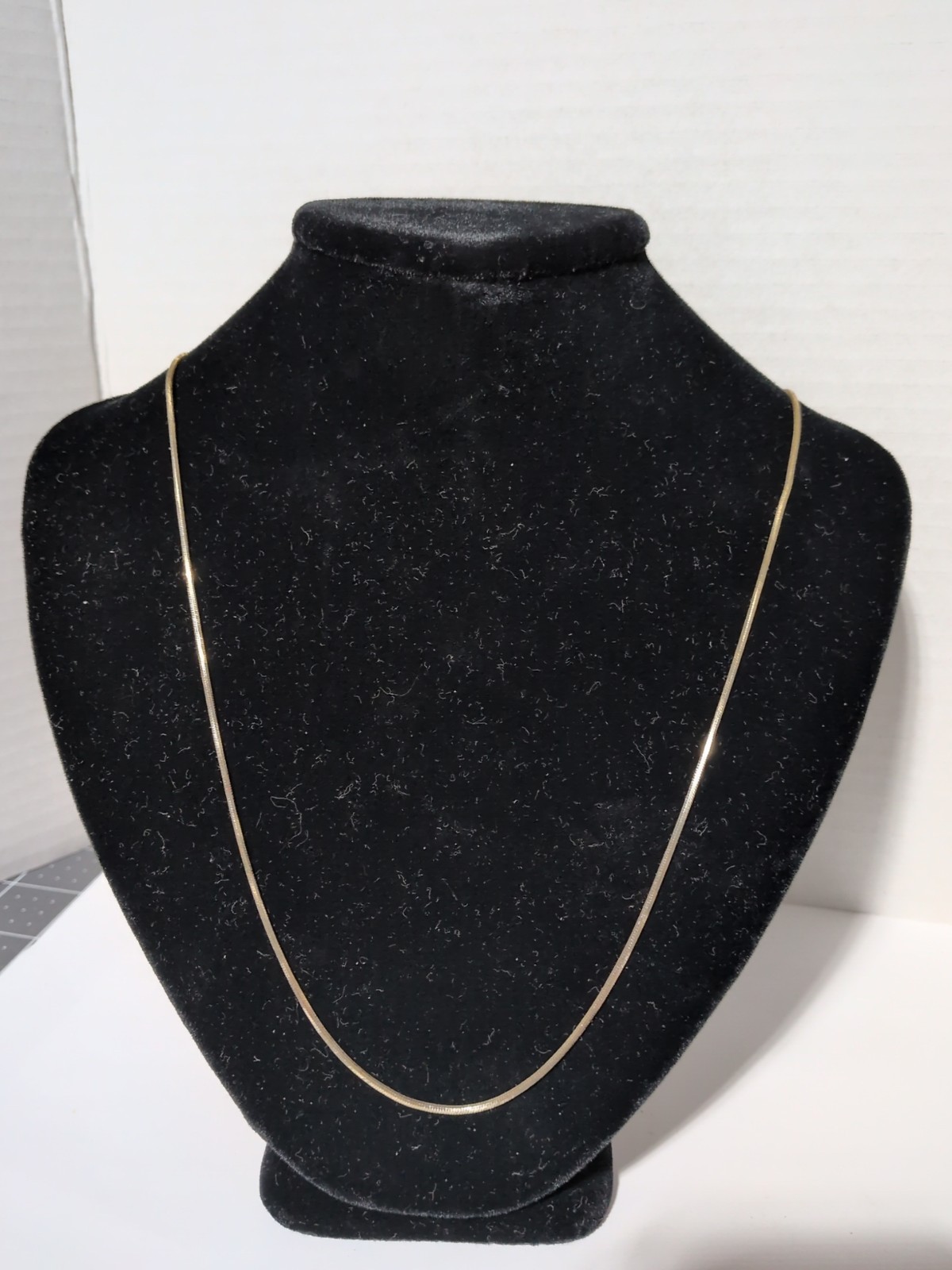 VINTAGE STERLING SILVER 24 INCH SNAKE CHAIN GOLD TONE NECKLACE 925 I5ALY 8.3G