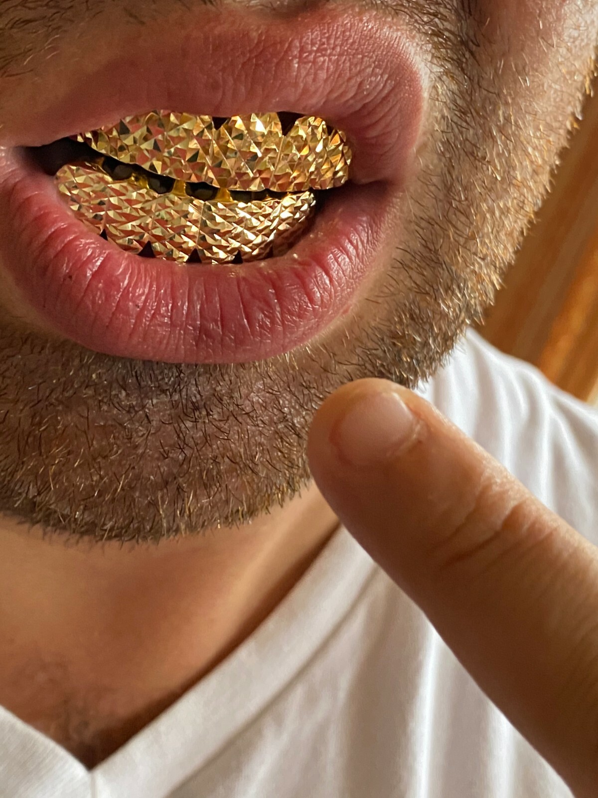 REAL 14k Gold Plated Solid 925 Sterling Silver Diamond Cut Grillz Teeth Fronts