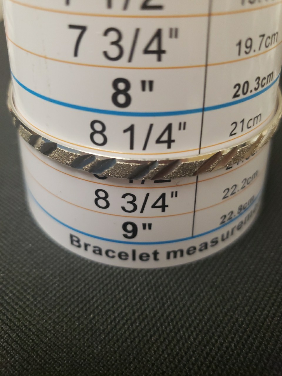 STERLING SILVER GOLD & SILVER COLOR BANGLE BRACELET SIZE 8.5