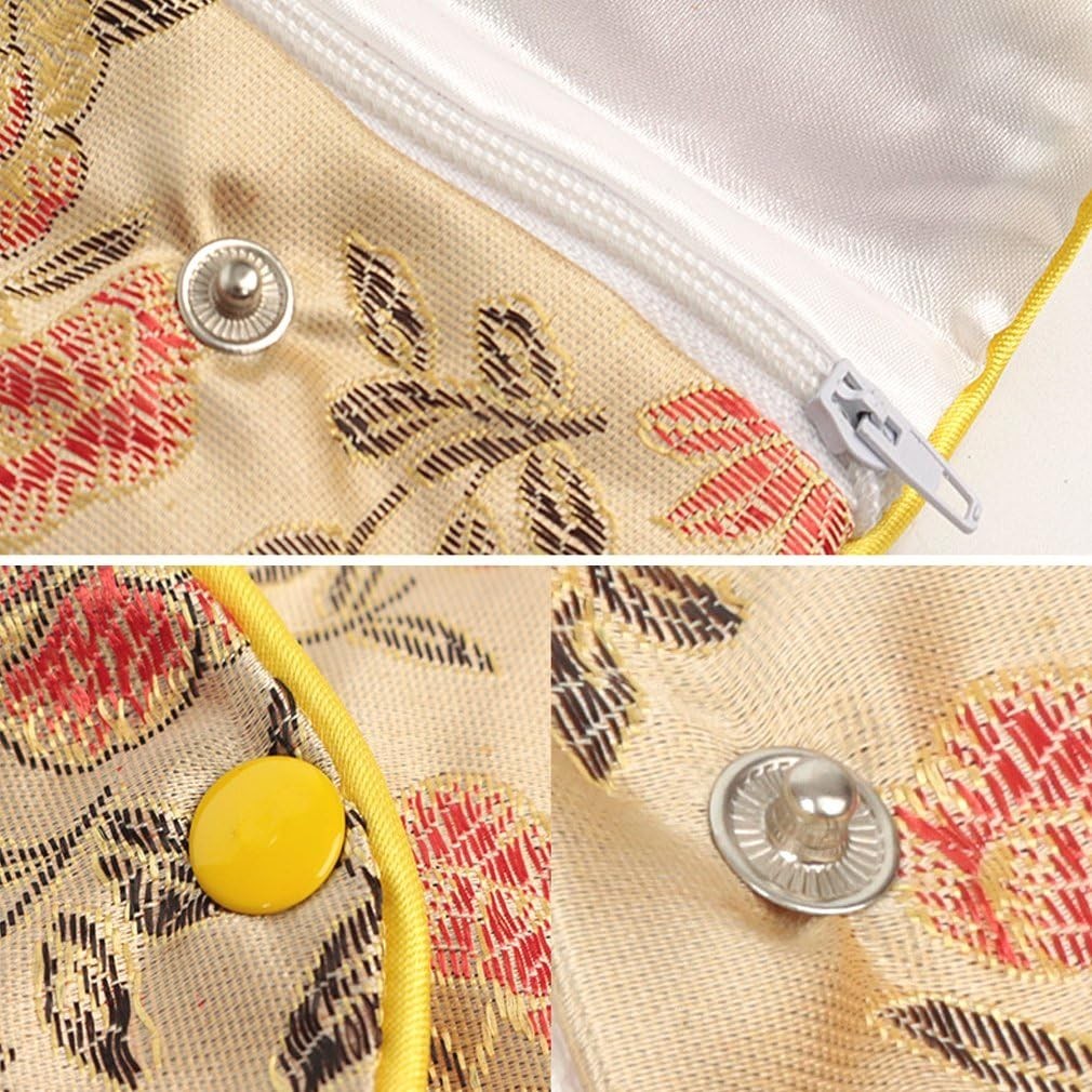 Stylish Small Jewelry Pouches – 12 Floral Zipper Bags for Special Occasions