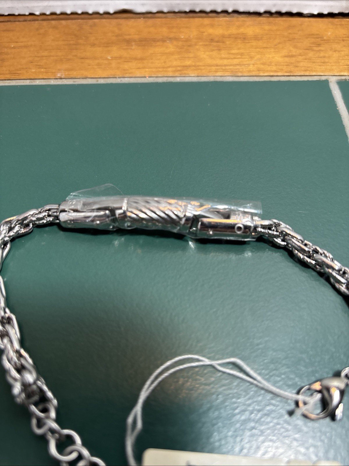 New On Tag Unisex Broadway Bounty Stainless Steel Intricate Woven Chain Bracelet