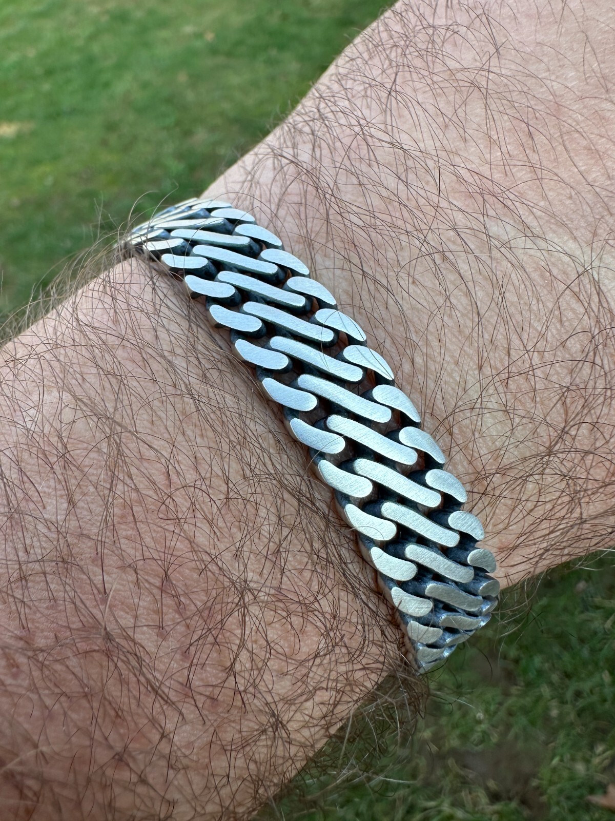 Custom Double Miami Cuban Figure Eight Link Bracelet 12mm Wide Real 925 Silver