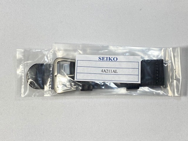 Seiko Genuine 22mm Nylon Band Black 4A211AL for SNZG15JC/7S36-03J0