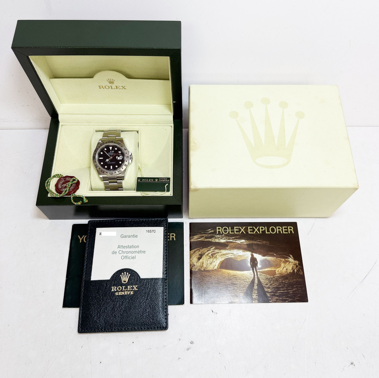 2007 Rolex Explorer II 16570 40MM Black Dial Steel Box Paper Z-Serial