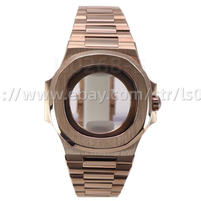 39.5mm Rose Gold Watch Cases 904 Strap Sapphire Glass For NH35 36 Movement