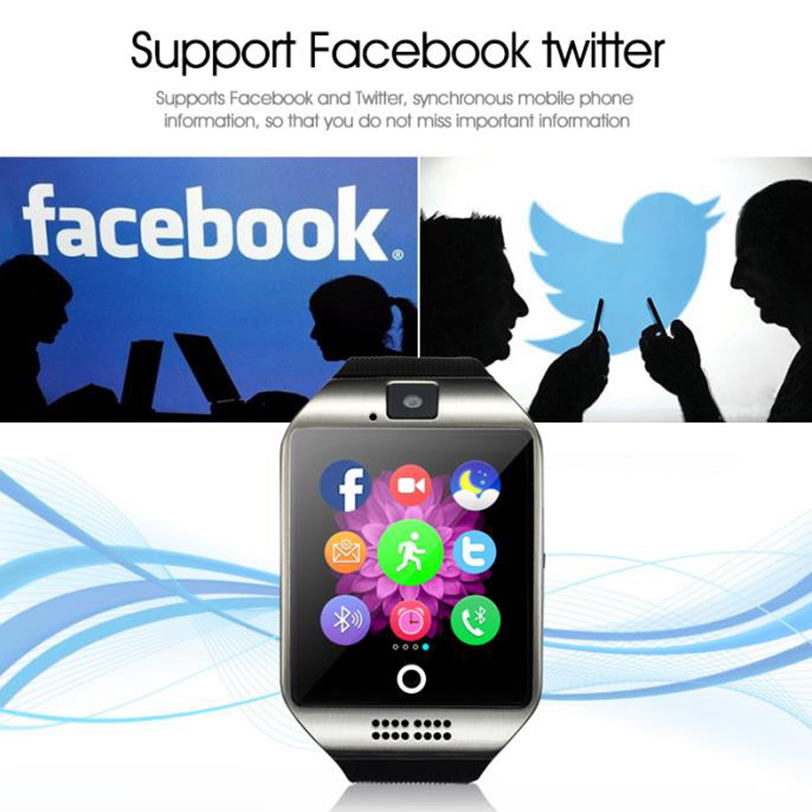 Bluetooth Smart Watch Phone Calories Step Count Sleep Monitor Sport Wrist Watch