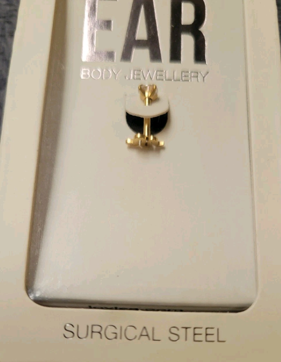 LOVISA Earring Stud Gold Plate Surgical Steel CZ & SNAKE 16G/1.2mm Fairy Grunge