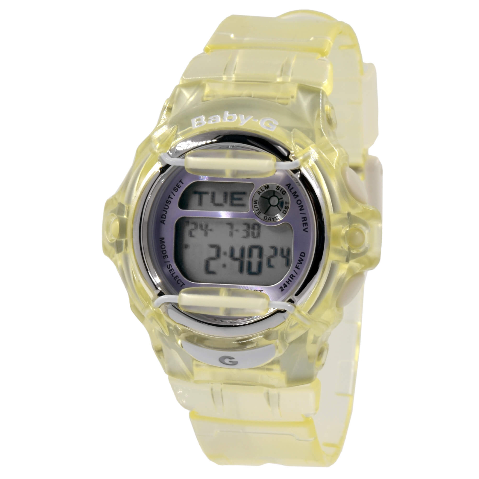 Casio Women’s Watch Baby-G World Timer Transparent White Resin Strap BG169R-7E