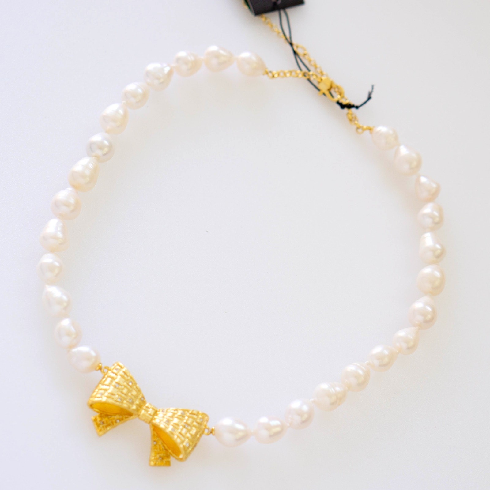 Kate Spade Wrapped In A Bow Pearl Necklace