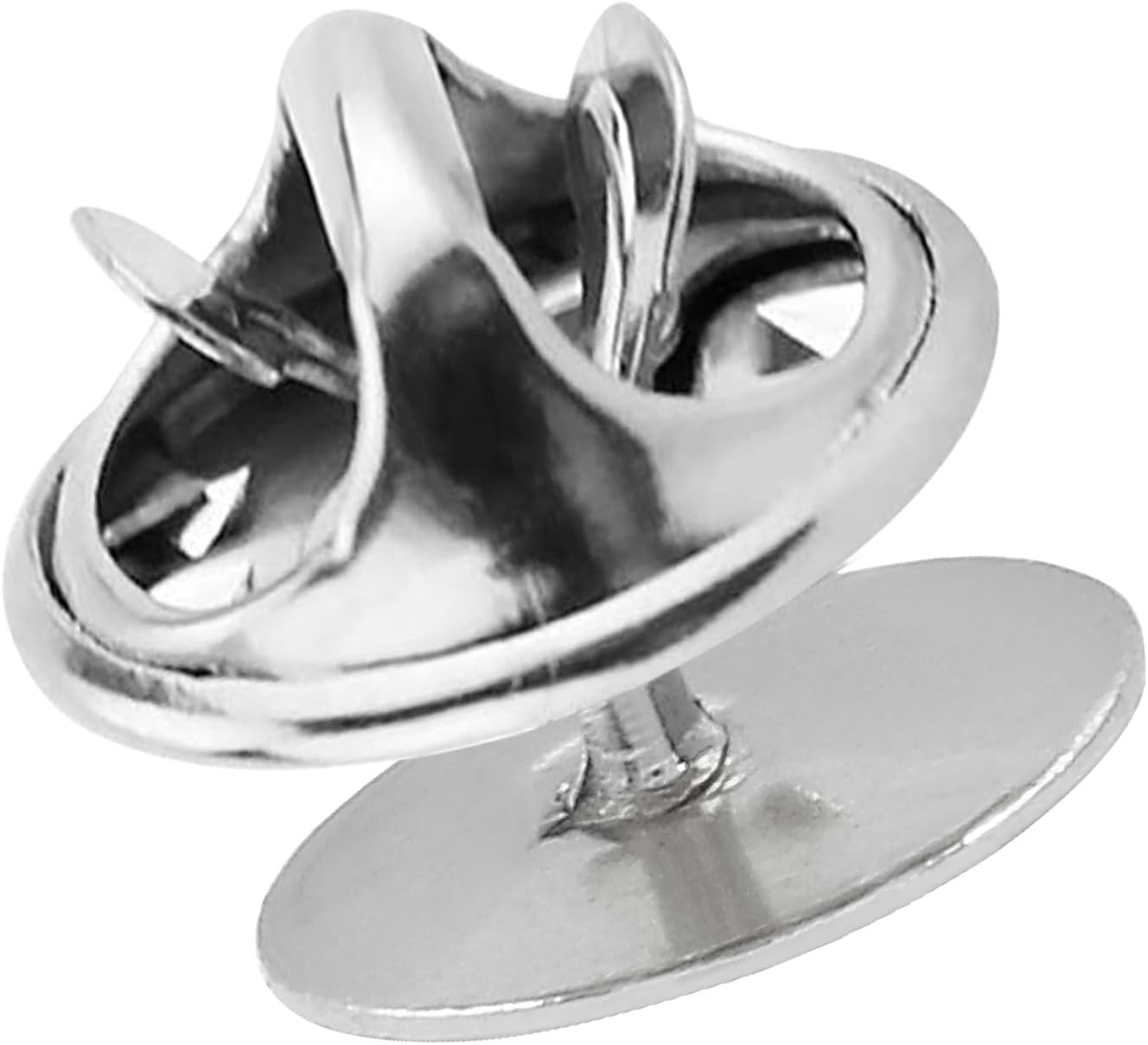 50 Pairs Silver Pin Backs Replacement | Butterfly Tie Tacks, Blank Pin Keepers