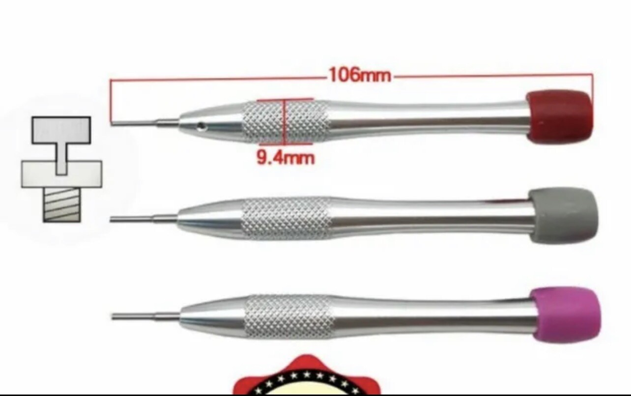 T Blade Screwdrivers for Rolex & AP Cartier Watch 1.2mm 1.4mm 1.6mm 3PC Set