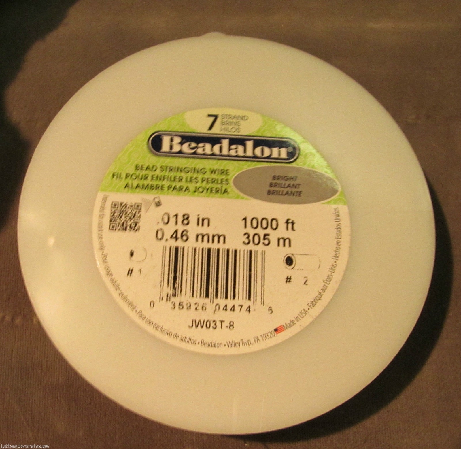 7 Strand Beading wire 1000 foot spool Choose diam Clear + Stainless Free Shippin