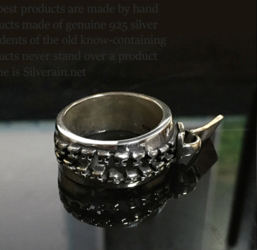Zipper Silver 925 Ring