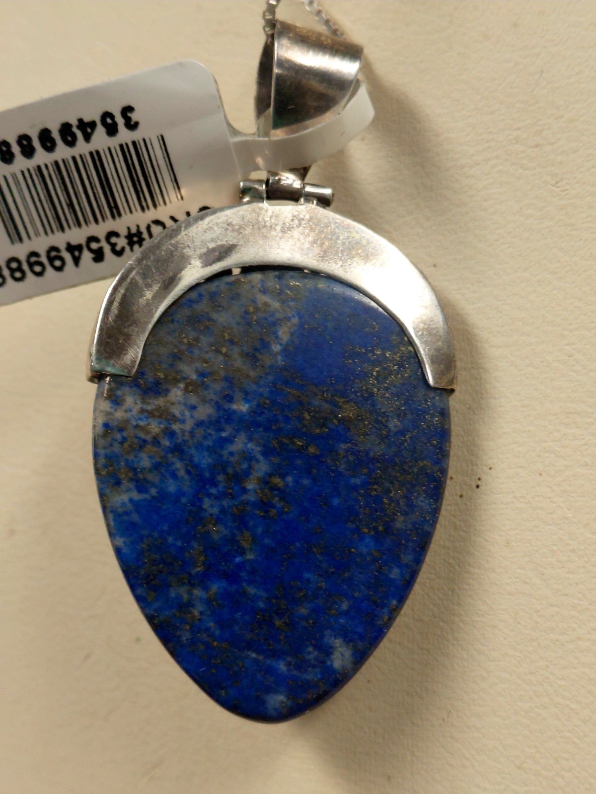 Sajen Sterling Silver Lapis Lazuli Carved Godess Face Pendant 2″ Long New NWT