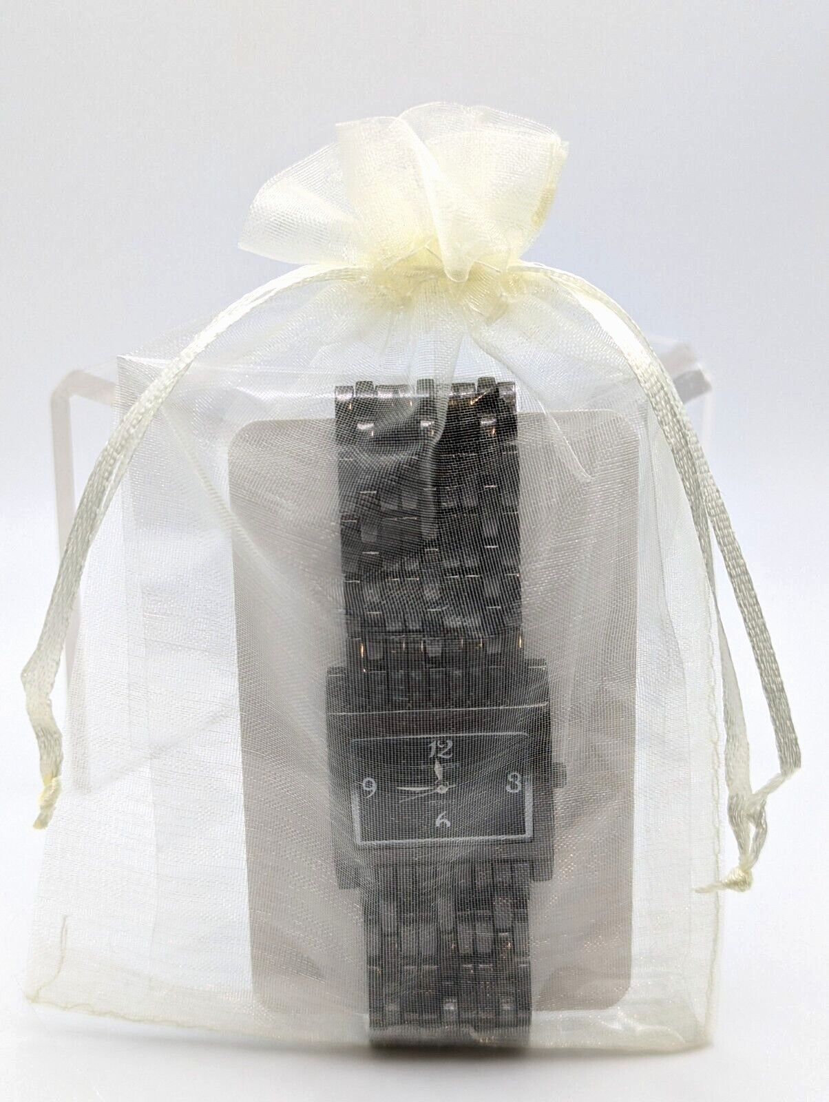 Lane Bryant Ladies Bracelet Watch Wide Band Gray Tone 7 3/4″ New Battery VGC