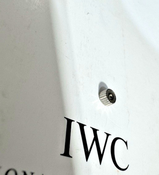 IWC MODEL WATCH CROWN FISH LOGO NEW OS OEM 3.45MM S/STEEL SWISS MADE