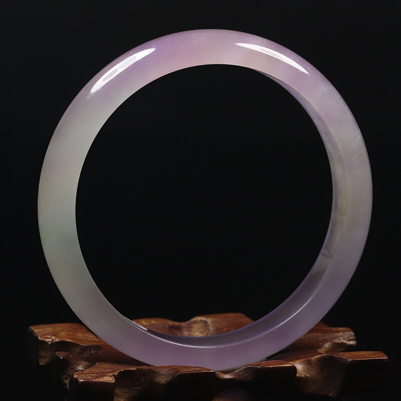 62mm Lavender Purple Icy Jadeite Jade Bangle Bracelet Women’s Chinese Jade 11221