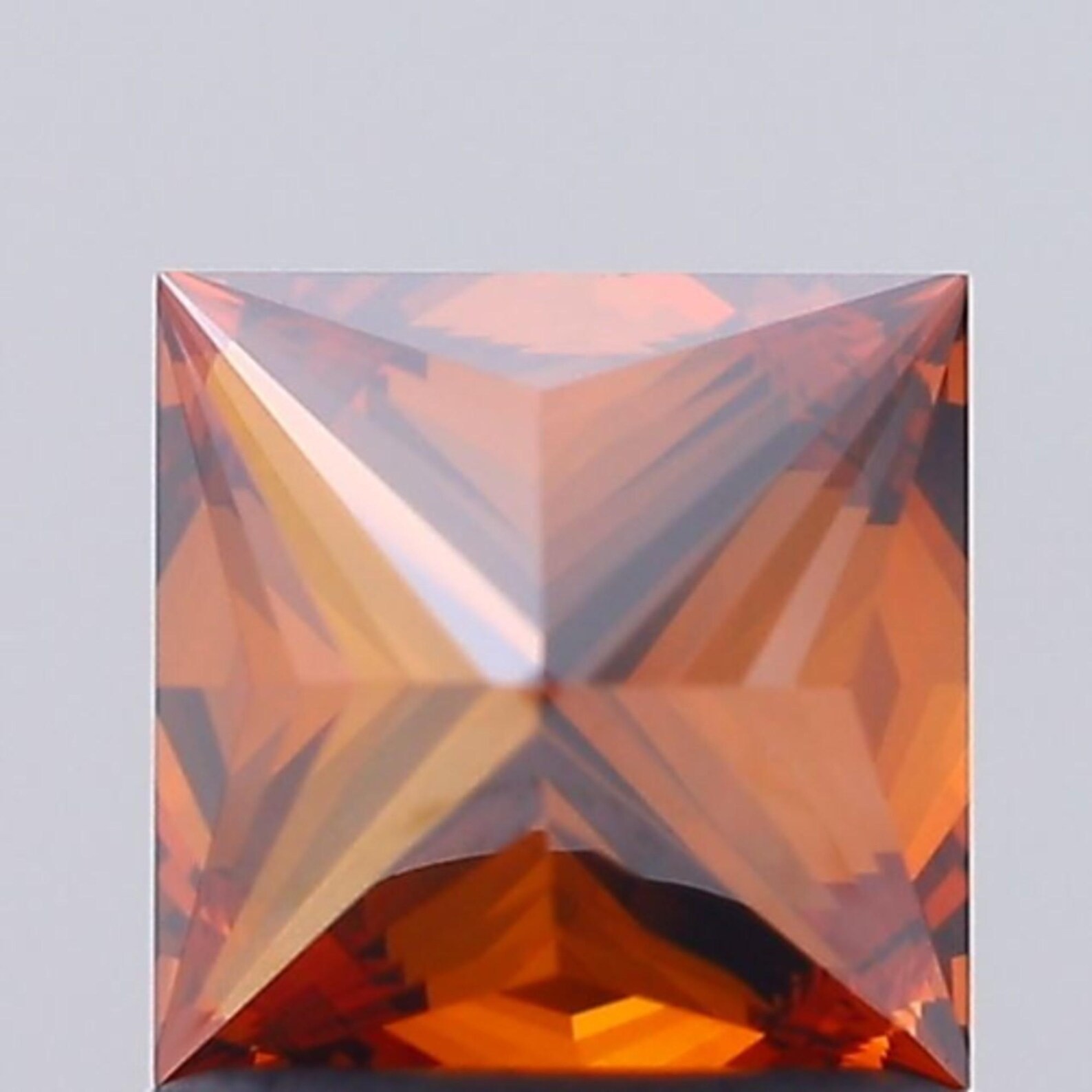 CERTIFIED Natural Orange Earth Mined Diamond 6.25 Ct Princess VVS1/ 10.2 mm