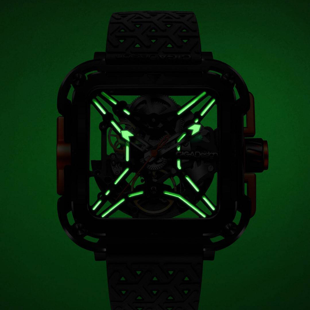 CIGA Design X Series Automatic Openworked Steel Square Black Men’s Watch