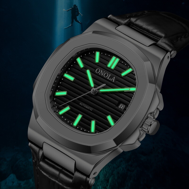 ONOLA Casual Business Calendar Waterproof Luminous Automatic Mechanical Watch