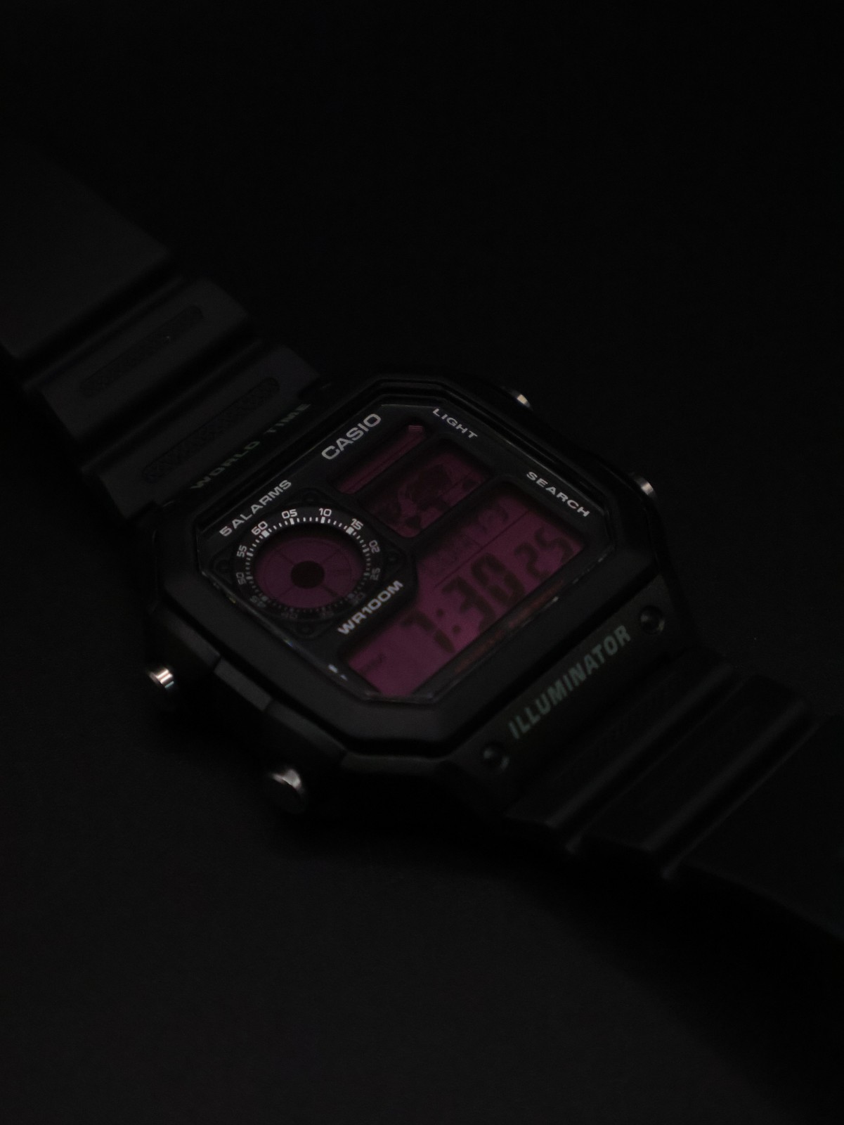 “Pink Panther” | Custom 🩷 Casio World Time Illuminator | Royale | AE-1200WH MOD