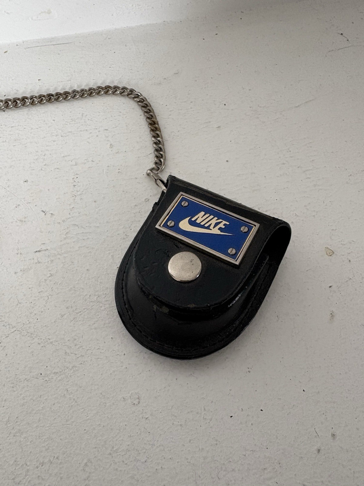 Nike Air Quartz Pocket Watch Model 1238 Made In USA Stainless Steel With Pouch