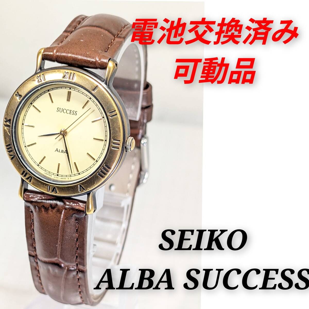 Seiko ALBA SUCCESS Men’s Battery and Belt Replaced Working P 16