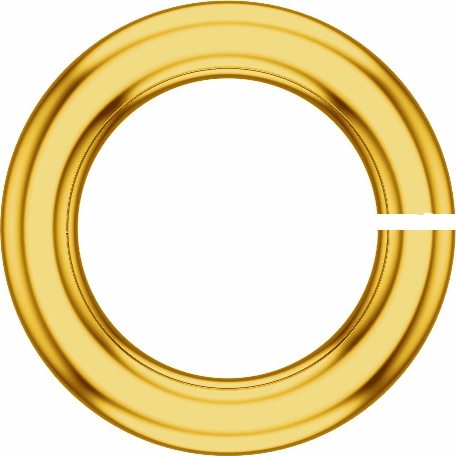 18k 10mm OD 6.5mm ID SOLID Yellow Gold 14ga gauge OPEN Heavy Thick Jump Ring USA