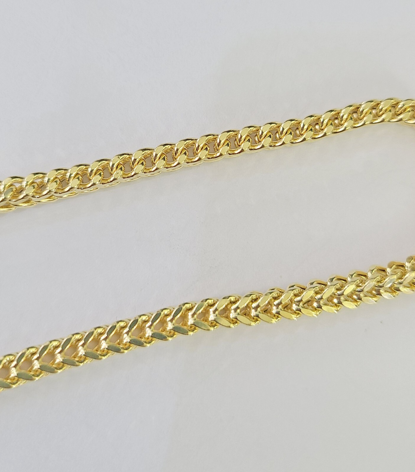 10k Franco Bracelet 4mm 8″ Inch Yellow Gold Men Women Link Real 10kt