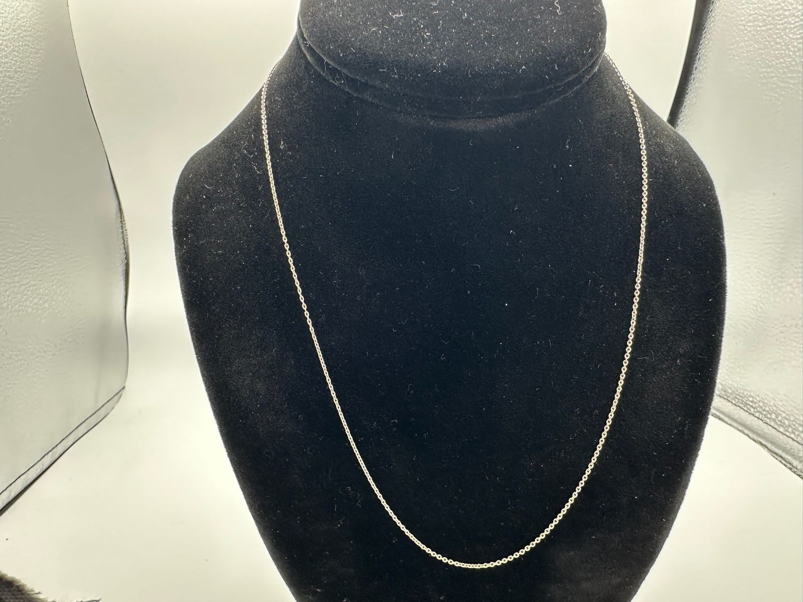 1.90g Vintage Sterling Silver 925 Adjustable Cable Chain Link Necklace 18 in M