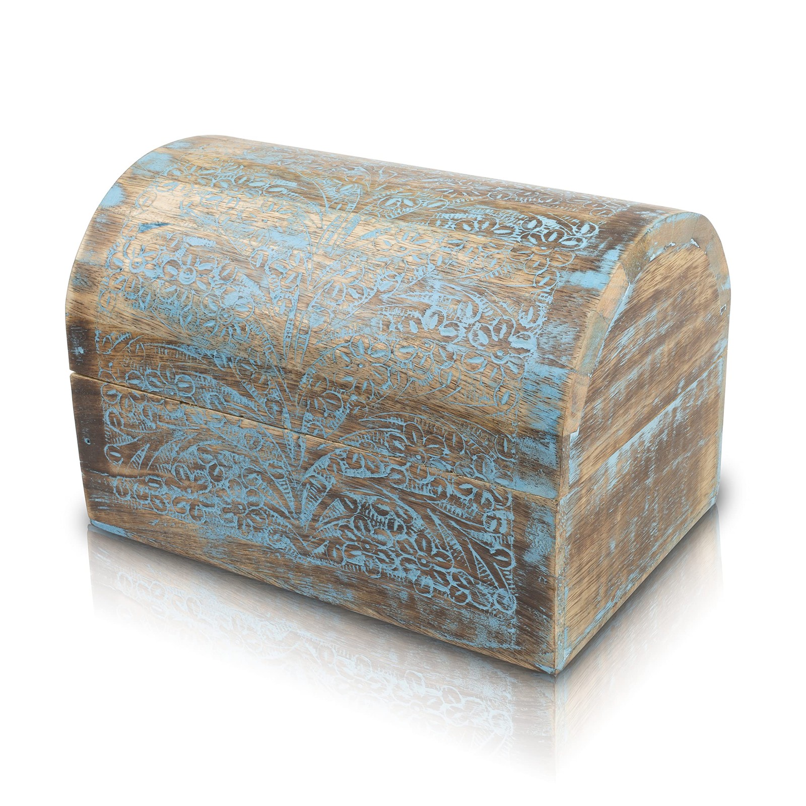 Handmade Wooden Jewelry Box 9x6x6 Inches – Decorative Keepsake Storage Gift