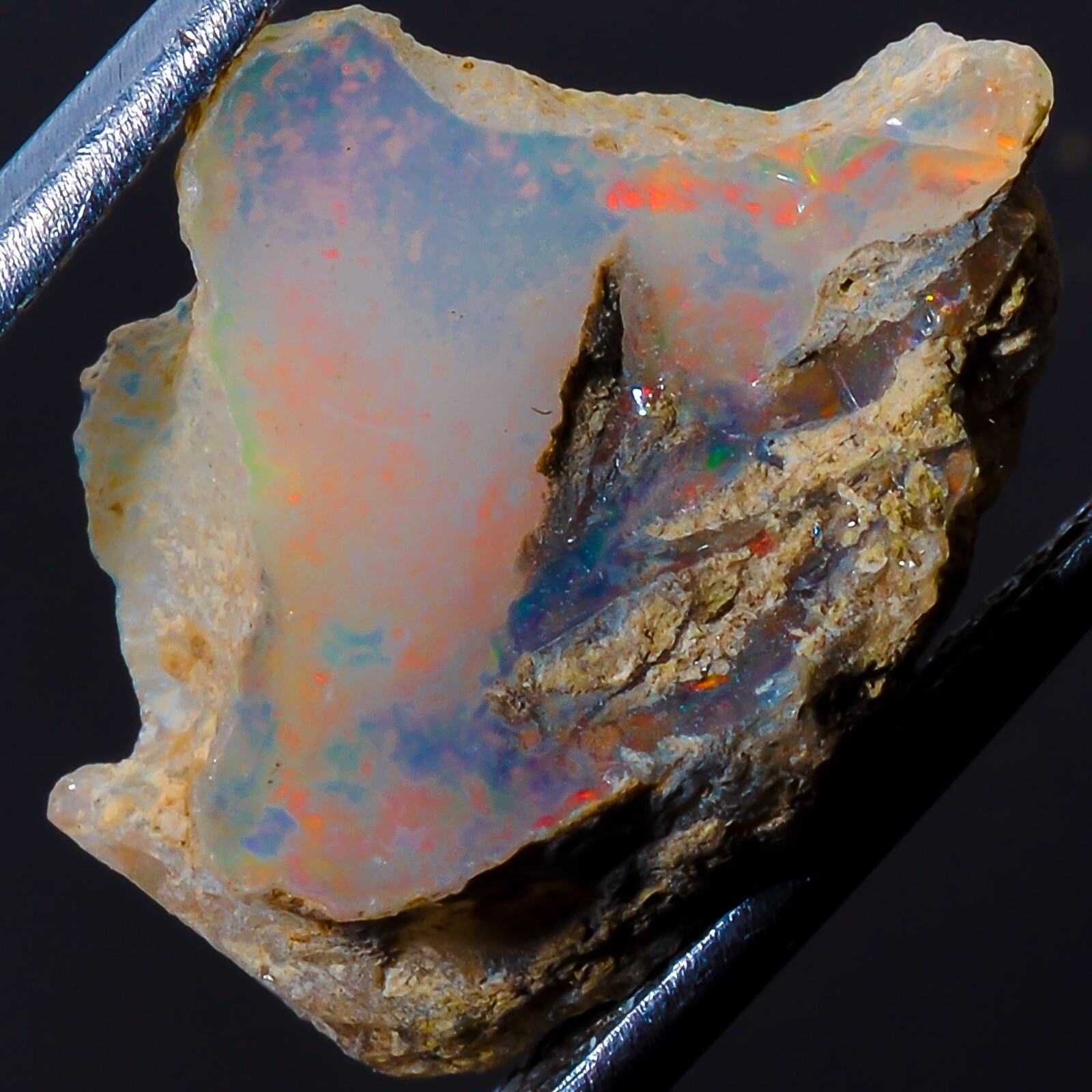 6.45 Cts Ethiopian Opal Rough 100% Natural Welo Opal Rough Gemstone 14X18X09 mm
