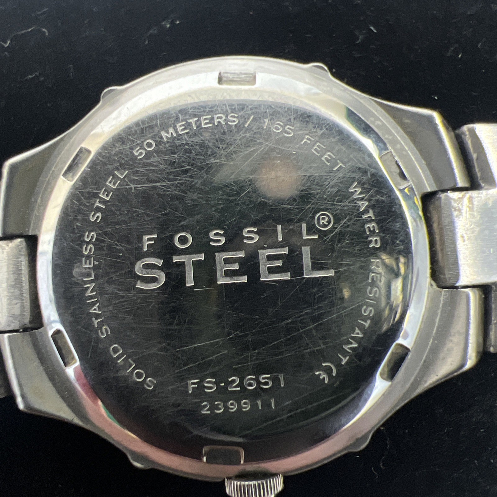 Fossil Steel Women Watch FS-2651 50meters 165 Feet Stainless Band- New Battery