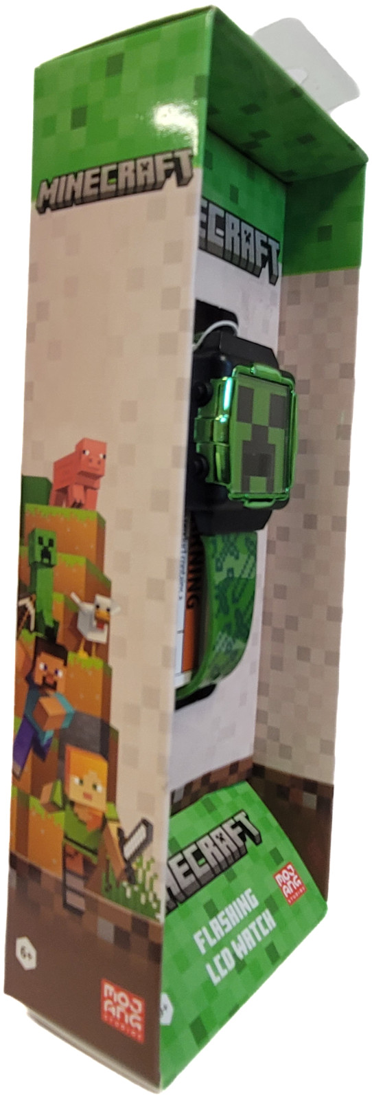 Watch – Minecraft Creeper Face Wristwatch Digital Flashing LCD Light NEW GREEN
