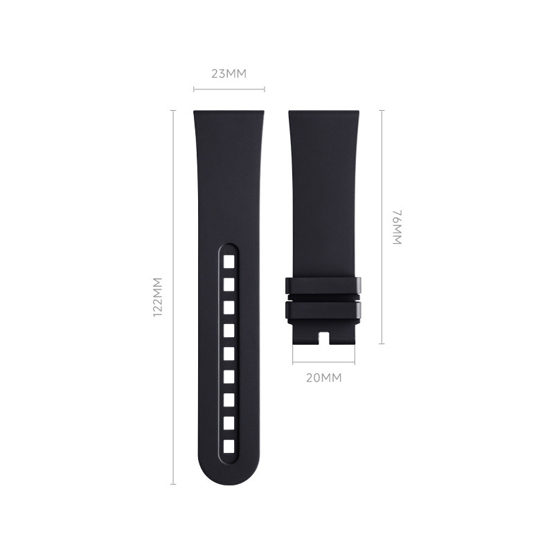 23mm Soft FKM Rubber Watch Strap Fits Blancpain Fifty Fathoms 5000 5015 5054