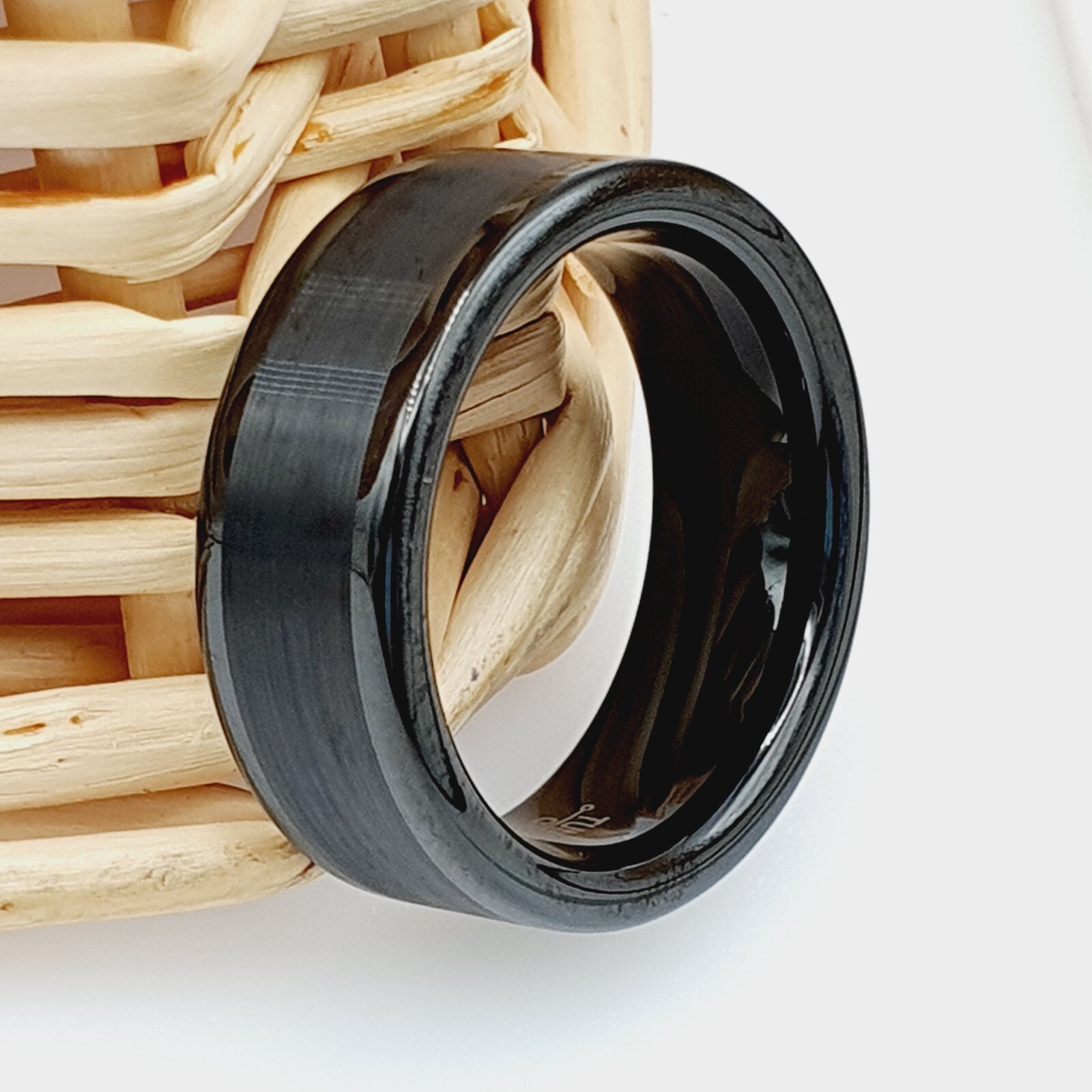 Men’s Women’s Anniversary Promise Ring Brushed Black Tungsten Wedding Band