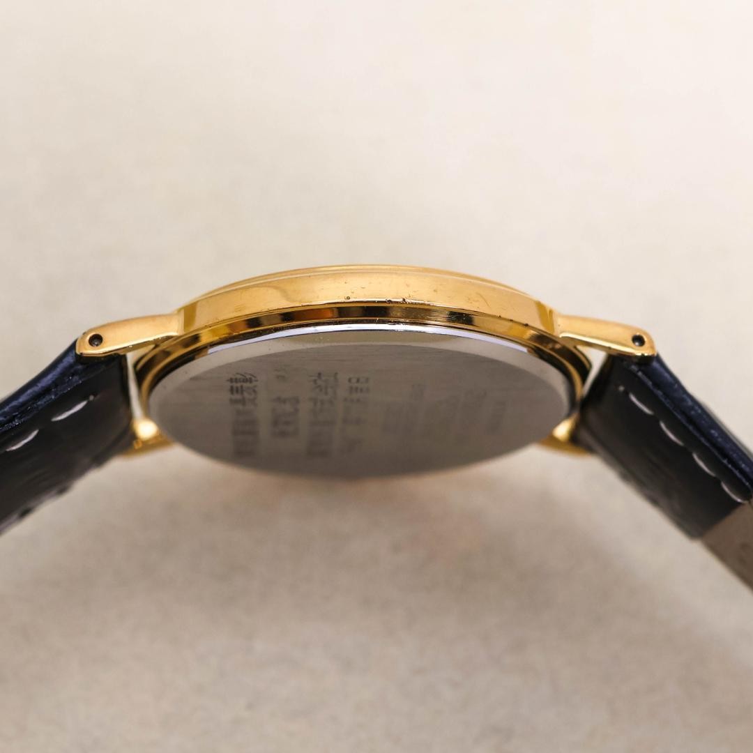 Working SEIKO SPIRIT wristwatch, gold, Kanto Railway engraving, rare item, 3416