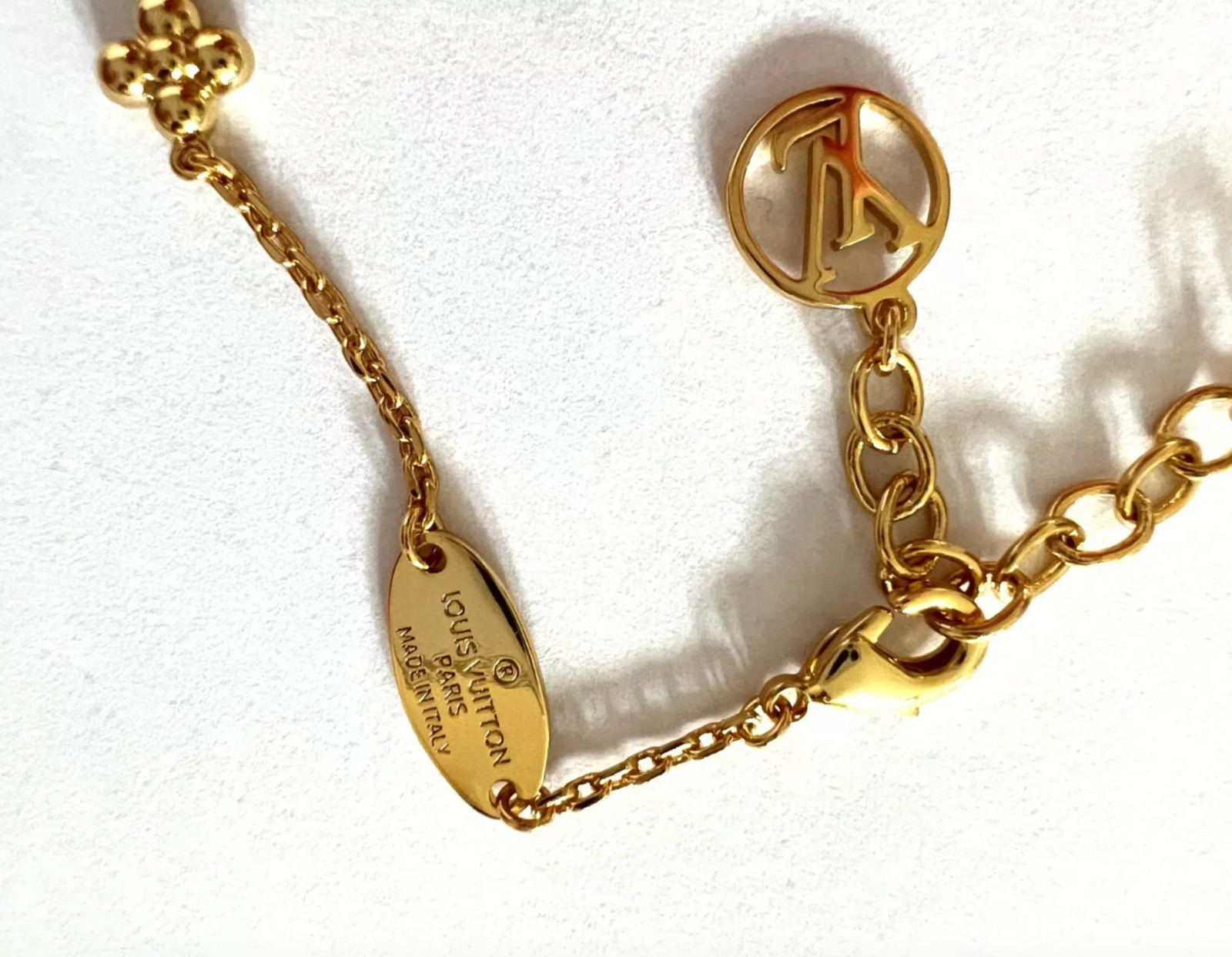 LOUIS VUITTON Genuine Louis in the Sky LV Crystal Charm Bracelet