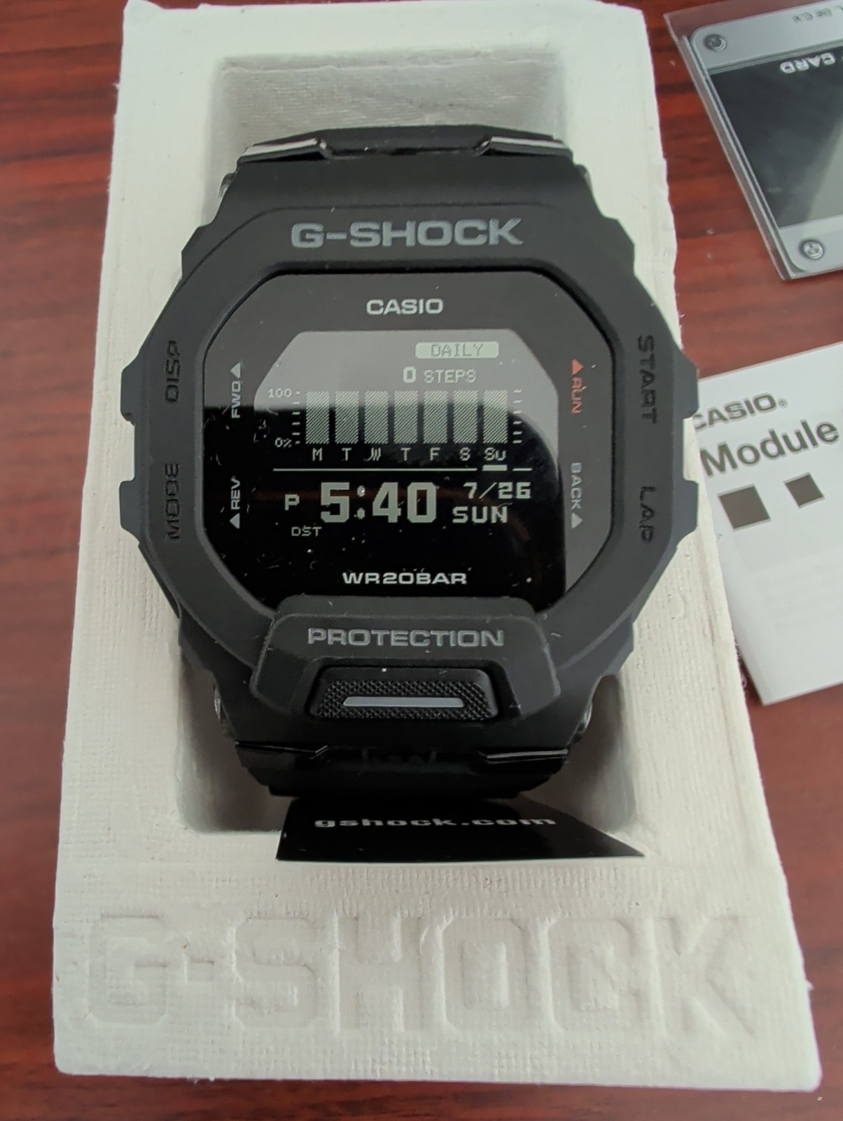 New Casio G-SHOCK Move GBD200-1 Square Case Black Digital Watch