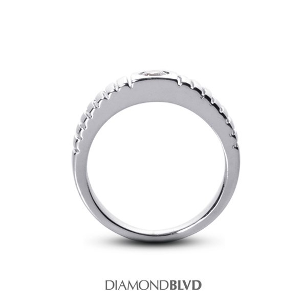 1.05 CT E/VS2/Ex Cut Round AGI Earth Mined Diamond 18KW Ring for Men 13.1 Grams