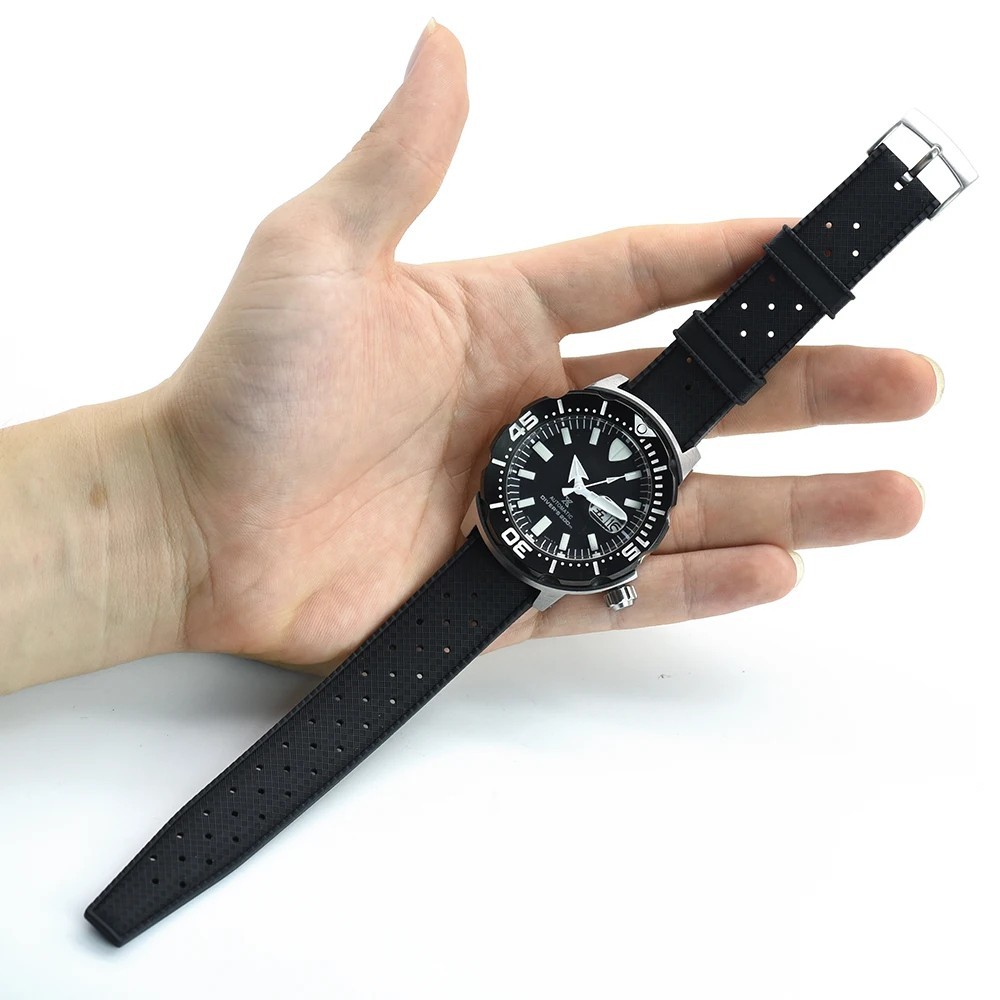 Premium FKM Rubber Watch Strap 20mm 22mm Quick Release Tropical Watch Band