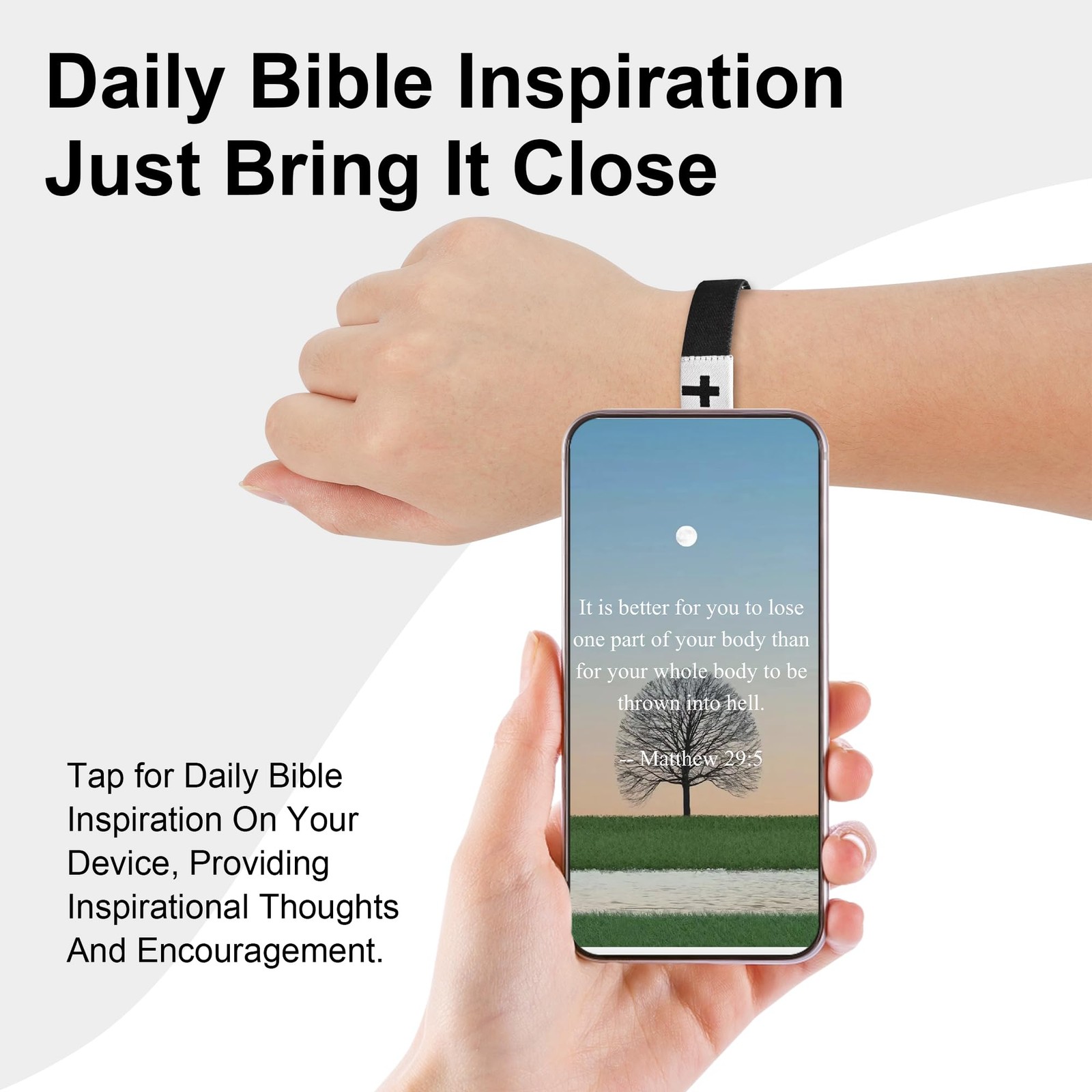 Daily Bible Verse Bracelet, Christian Bracelet for Women Men, Christian Jesus