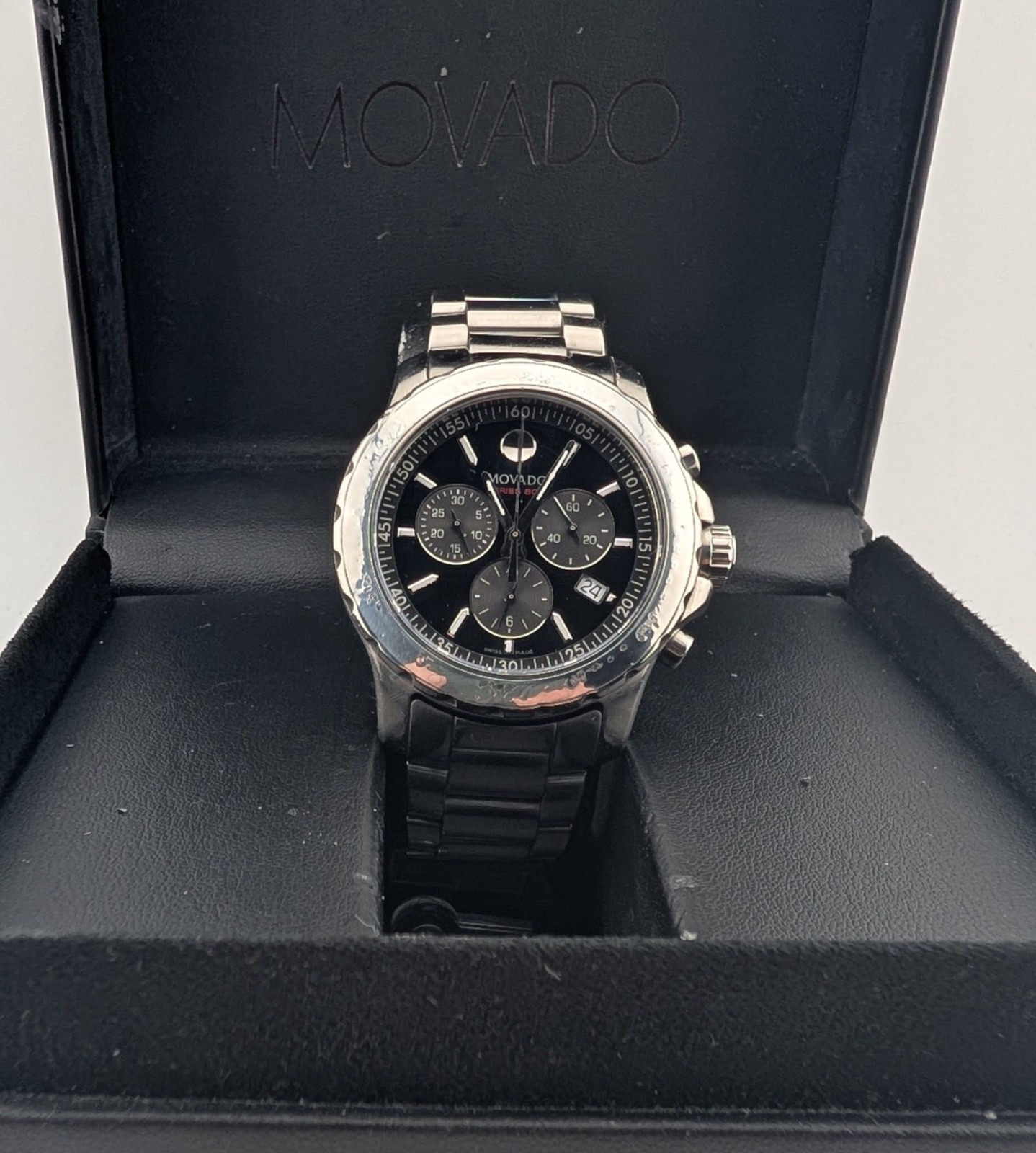 Movado Men’s Series 800 SS W/Black Dial; Model #14.1.27.1426 ~ Special