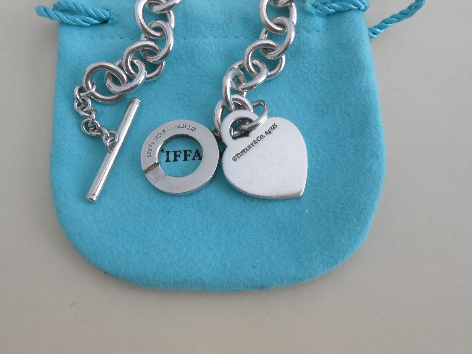 Tiffany Co Return To Tiffany Heart Tag Toggle Bracelet, Tiffany Bracelet 8.25″