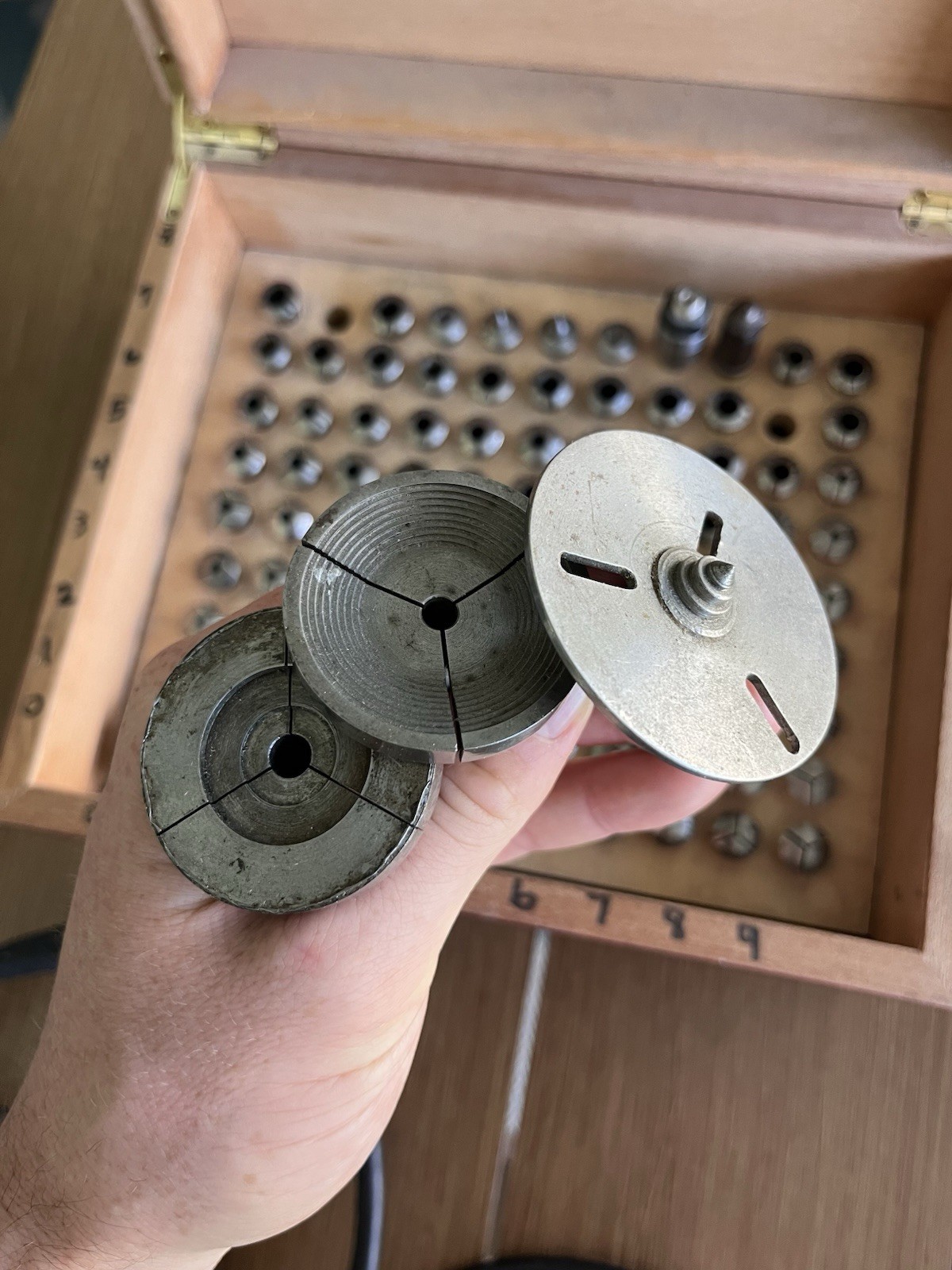 Vintage Derbyshire 10mm Lathe With Collets And Extras (014)