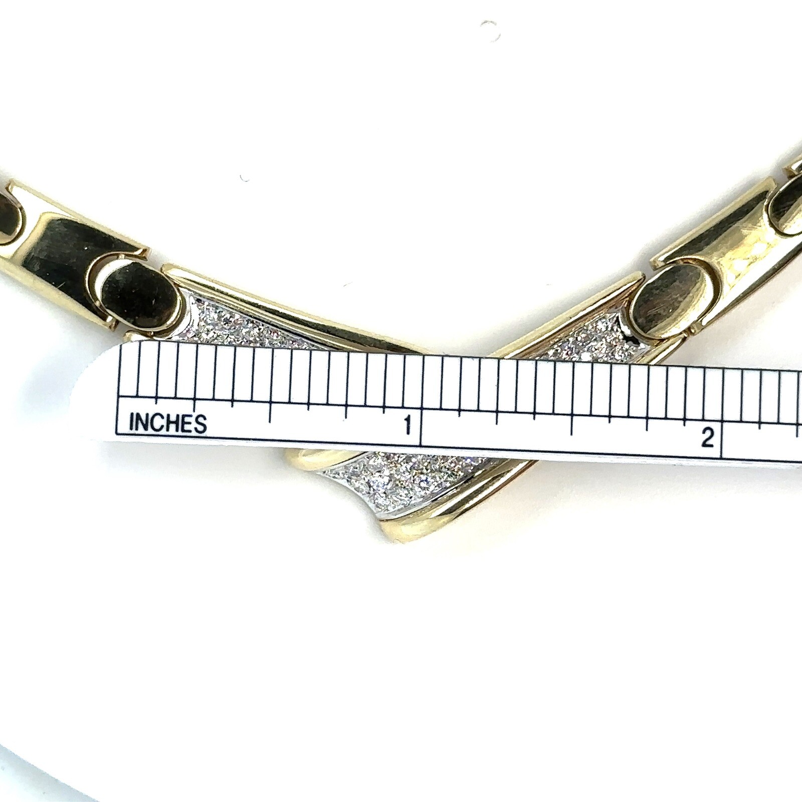 LEO PIZZO 18k Yellow Gold Diamond Necklace 45 Grams 1.55 Carat 16”
