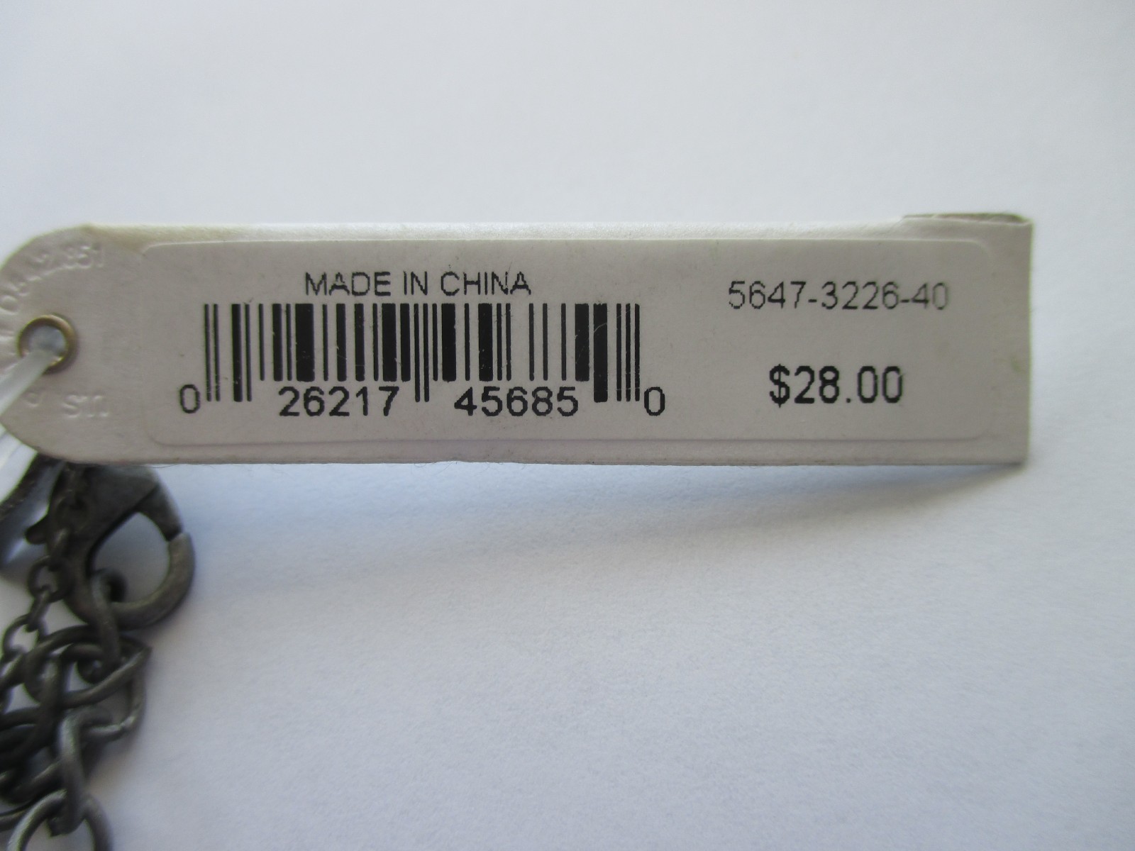 GUESS Silver Tone, Dark, Triangle Shape Necklace, New with Tag, 10 in. Chain